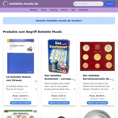 Screenshot beliebte-musik.de