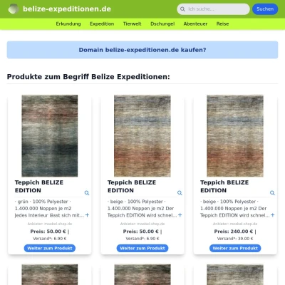 Screenshot belize-expeditionen.de