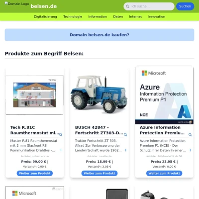 Screenshot belsen.de