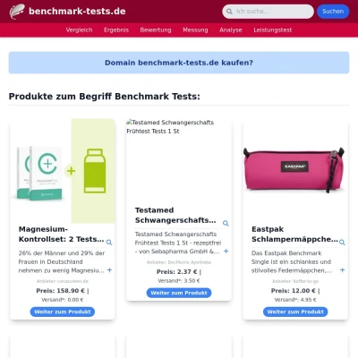 Screenshot benchmark-tests.de