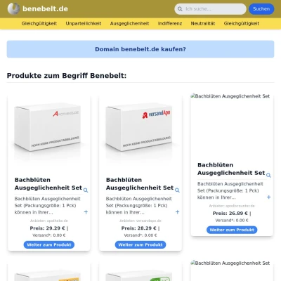 Screenshot benebelt.de