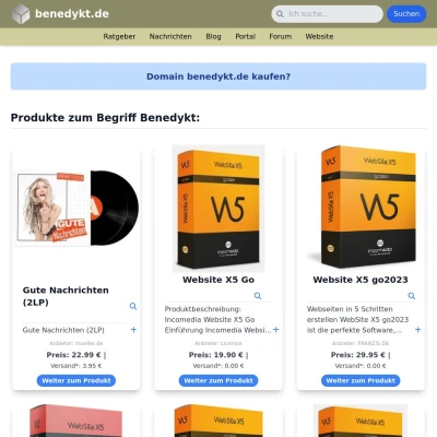 Screenshot benedykt.de