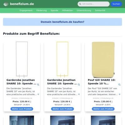 Screenshot benefizium.de