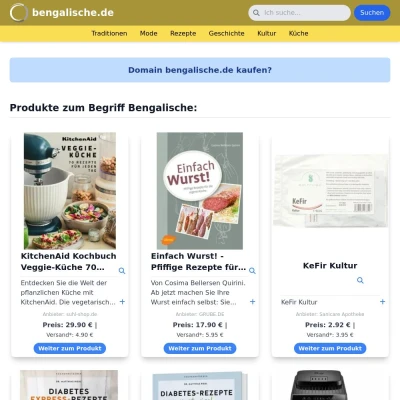 Screenshot bengalische.de