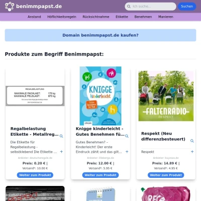 Screenshot benimmpapst.de