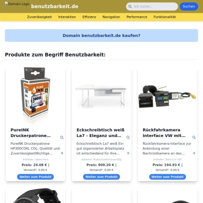 Screenshot benutzbarkeit.de