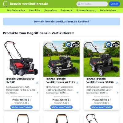 Screenshot benzin-vertikutierer.de