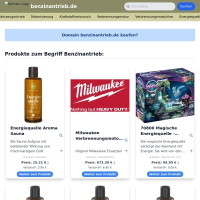 Screenshot benzinantrieb.de