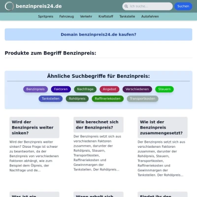 Screenshot benzinpreis24.de