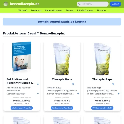 Screenshot benzodiazepin.de