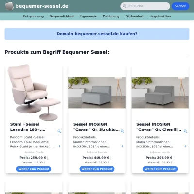 Screenshot bequemer-sessel.de