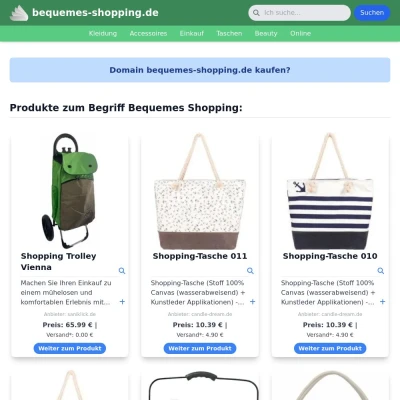 Screenshot bequemes-shopping.de