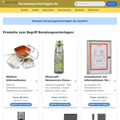 Screenshot beratungsunterlagen.de