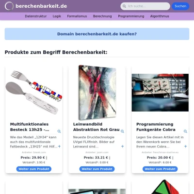 Screenshot berechenbarkeit.de