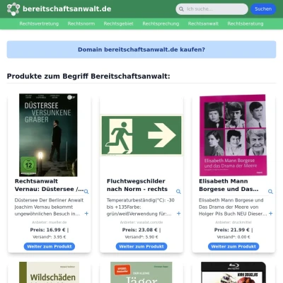 Screenshot bereitschaftsanwalt.de