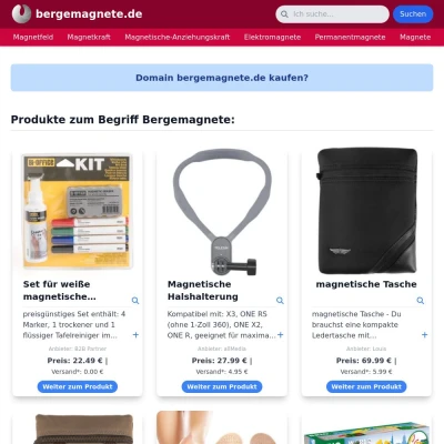 Screenshot bergemagnete.de