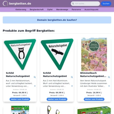 Screenshot bergketten.de