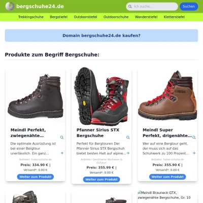 Screenshot bergschuhe24.de