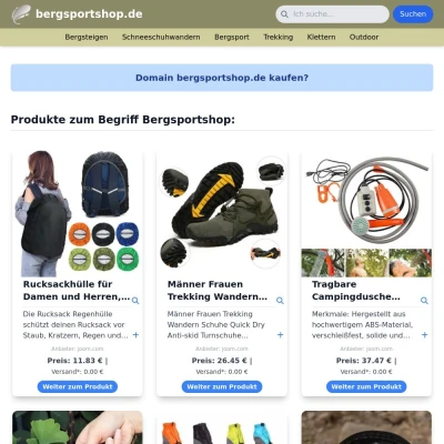 Screenshot bergsportshop.de