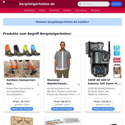 Screenshot bergsteigerhelme.de