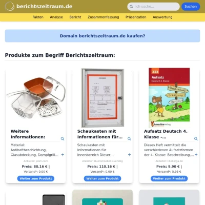 Screenshot berichtszeitraum.de