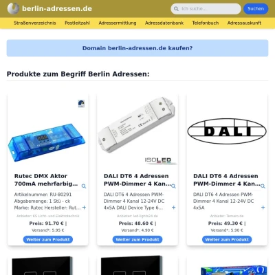 Screenshot berlin-adressen.de