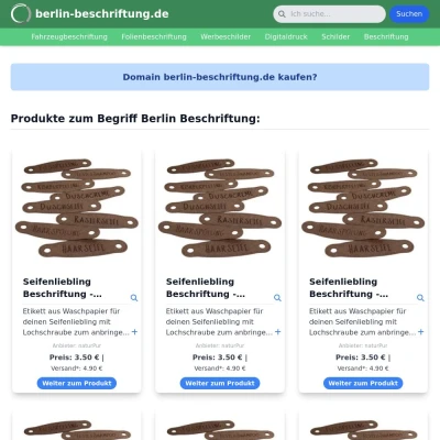 Screenshot berlin-beschriftung.de