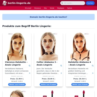 Screenshot berlin-lingerie.de