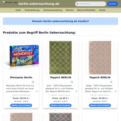 Screenshot berlin-uebernachtung.de