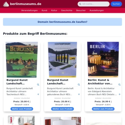 Screenshot berlinmuseums.de