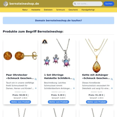 Screenshot bernsteineshop.de