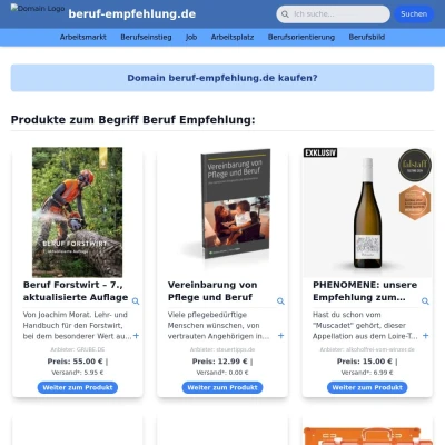 Screenshot beruf-empfehlung.de