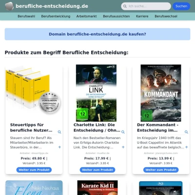 Screenshot berufliche-entscheidung.de