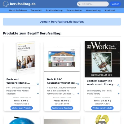 Screenshot berufsalltag.de