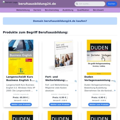 Screenshot berufsausbildung24.de