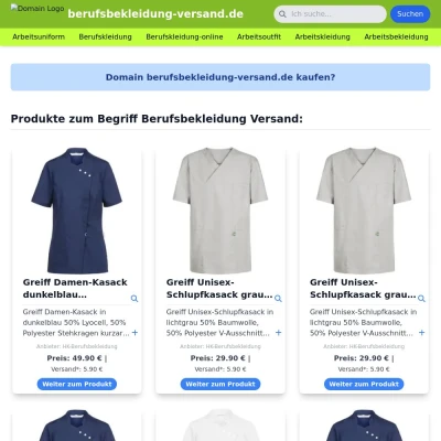 Screenshot berufsbekleidung-versand.de