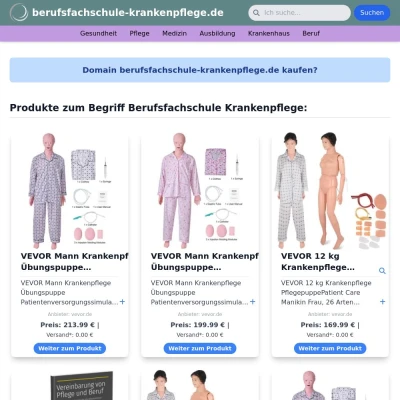 Screenshot berufsfachschule-krankenpflege.de