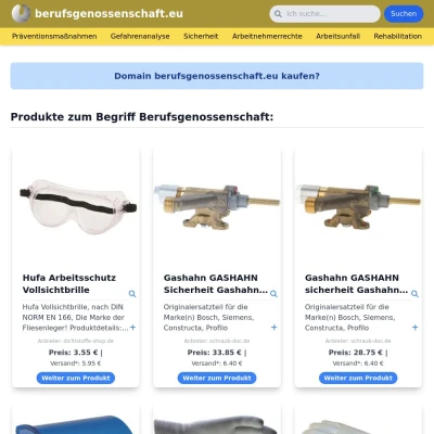 Screenshot berufsgenossenschaft.eu