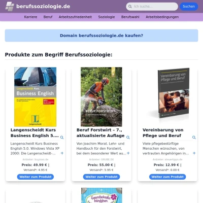 Screenshot berufssoziologie.de