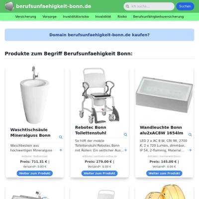 Screenshot berufsunfaehigkeit-bonn.de