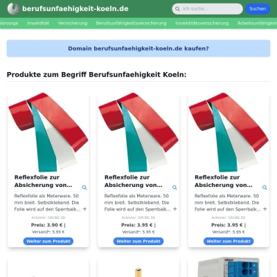 Screenshot berufsunfaehigkeit-koeln.de