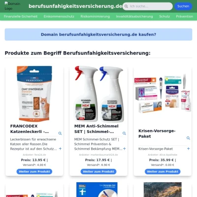 Screenshot berufsunfahigkeitsversicherung.de