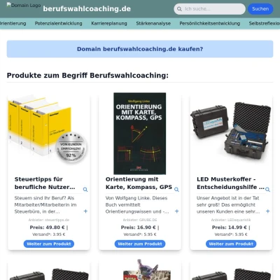 Screenshot berufswahlcoaching.de