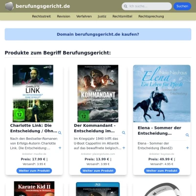 Screenshot berufungsgericht.de