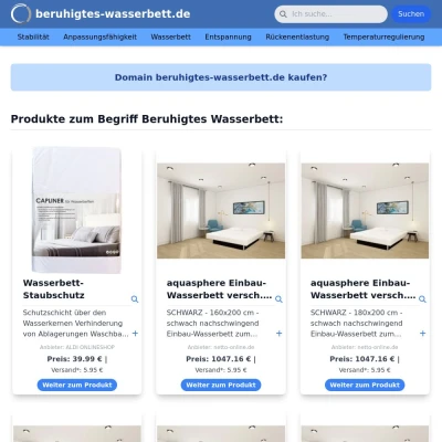 Screenshot beruhigtes-wasserbett.de