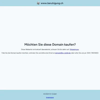 Screenshot beruhigung.ch