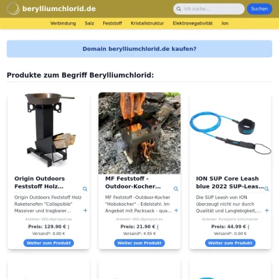 Screenshot berylliumchlorid.de