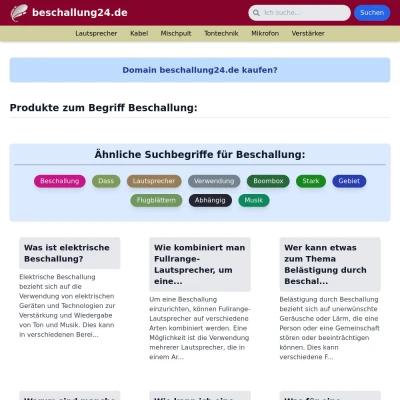 Screenshot beschallung24.de