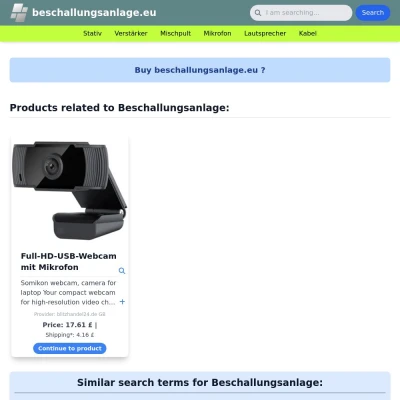 Screenshot beschallungsanlage.eu