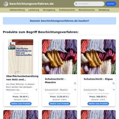 Screenshot beschichtungsverfahren.de